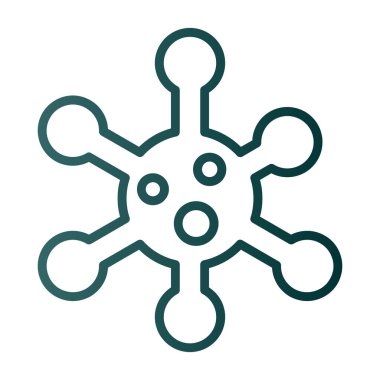 Yılbaşı kar tanesi dekorasyon simgesi ana hatlarıyla