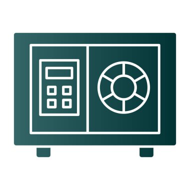 Güvenli kutu simgesi, vektör illüstrasyonu basit tasarım