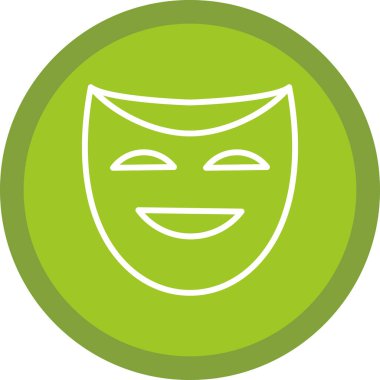 Tiyatro maskesi. Web simgesi basit illüstrasyon  