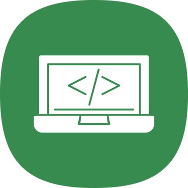 kod programlama web simgesi basit illüstrasyon 