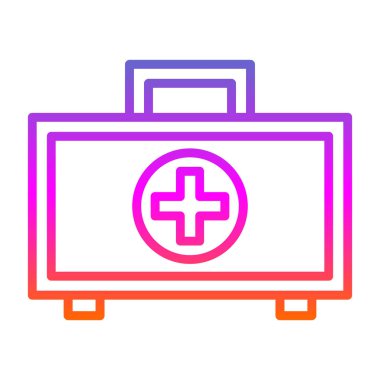 düz ilk yardım kiti vektör illüstrasyonu