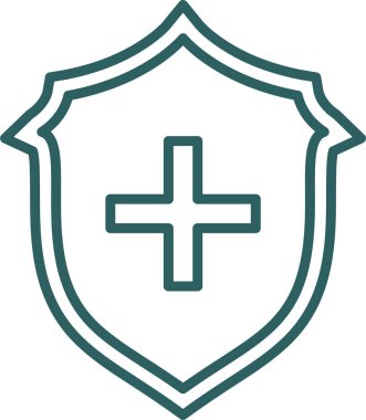 kalkan ikon vektör illüstrasyonu