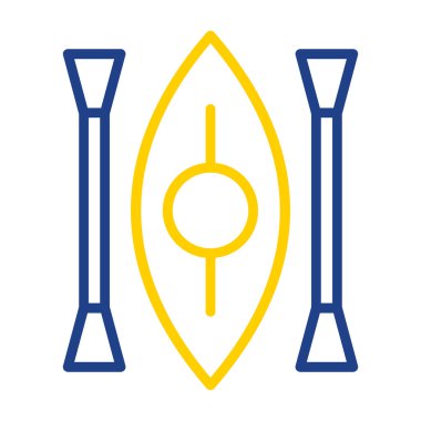 Kano yassı simgesinin vektör illüstrasyonu