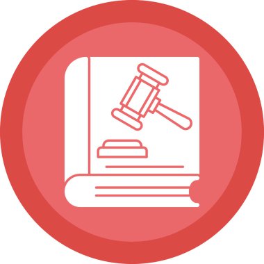 Hukuk kitabı simgesi, vektör illüstrasyonu basit tasarım