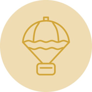 paraşüt ağ simgesi, vektör illüstrasyonu