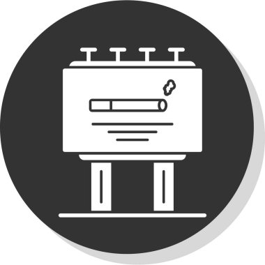 reklam panosu simgesi, vektör illüstrasyonu basit tasarım