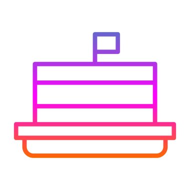 Kek. Web simgesi basit illüstrasyon