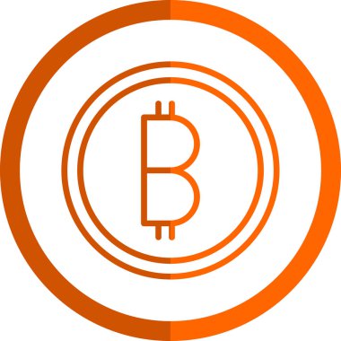 Bitcoin simgesi vektör illüstrasyonu