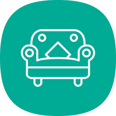 Kanepe. Web simgesi basit tasarım