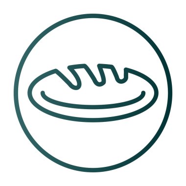 Ekmek. Web simgesi basit illüstrasyon                