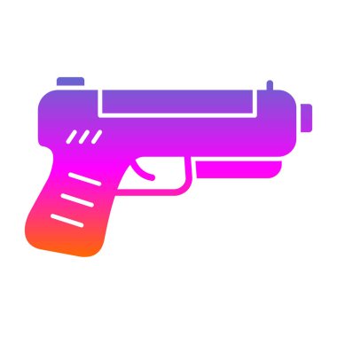 silah simgesi, vektör illüstrasyonu basit tasarım