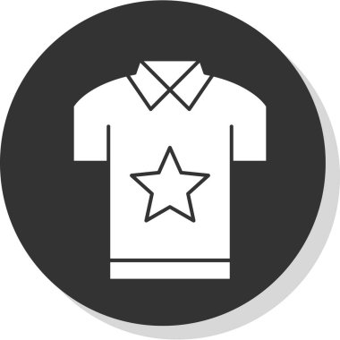 T-Shirt simgesi, basit vektör çizim 