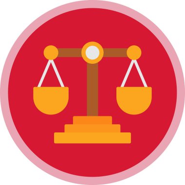 Adalet ölçekler kutsal kişilerin resmi, vektör çizim