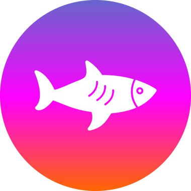 balık simgesi, vektör illüstrasyonu basit tasarım