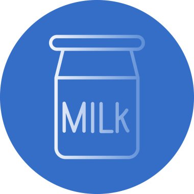 süt paketi simgesinin vektör illüstrasyonu 