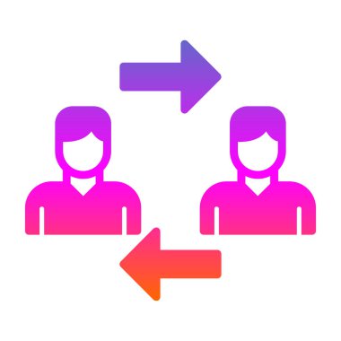 Değiş tokuş Web simgesi basit illüstrasyon