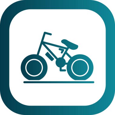 Bisiklet yassı simgesinin vektör illüstrasyonu