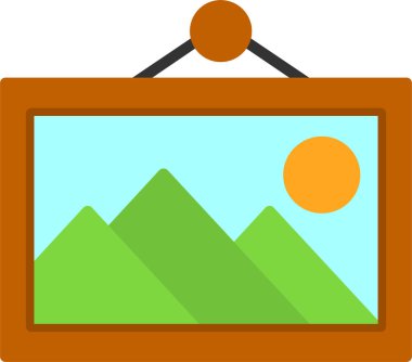 vektör illüstrasyonu, resim resminin simgesi