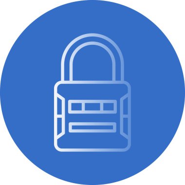 Asma kilit simgesi. web tasarımı için güvenlik kilidi simgesinin karikatür çizimi