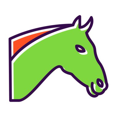 at başı simgesi, vektör illüstrasyonu