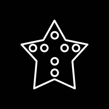 düz yıldız simgesi vektör çizim