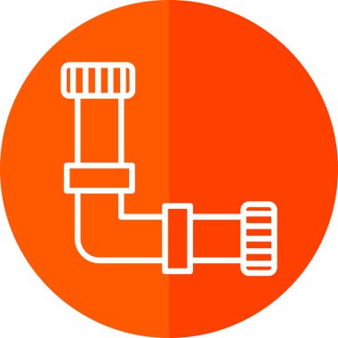 Boru simgesi, vektör illüstrasyonu basit tasarım