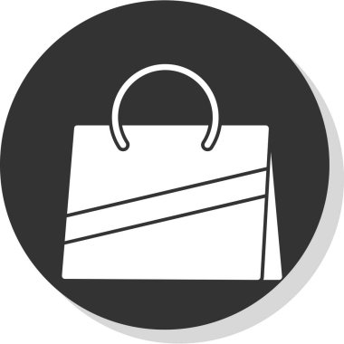 Alışveriş poşeti simgesi, vektör illüstrasyonu