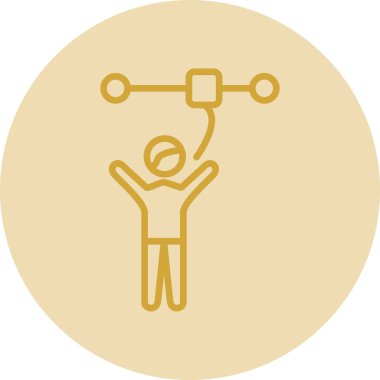 Elinde çan simgesi tutan bir adam. vektör illüstrasyonu