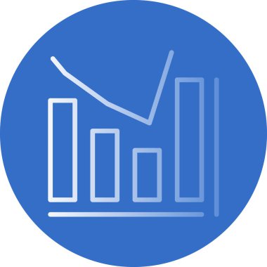 Bar grafik simgesinin vektör illüstrasyonu 