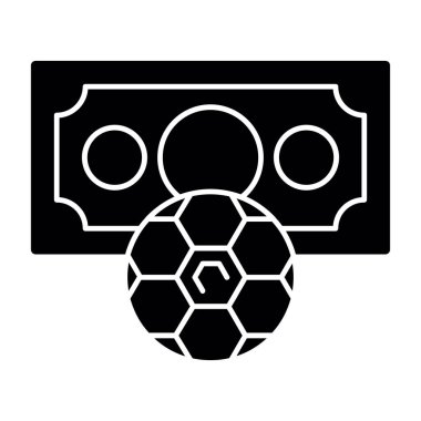 Futbol ikonu. İnternet için futbol vektör simgelerinin basit illüstrasyonu