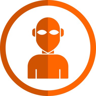 Hacker düz vektör simgesi