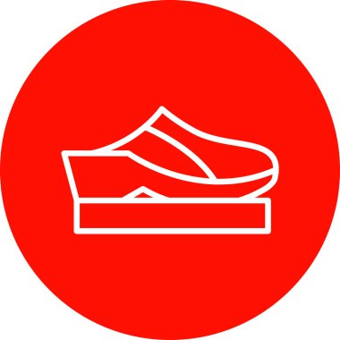 Ayakkabı. Web simgesi basit illüstrasyon