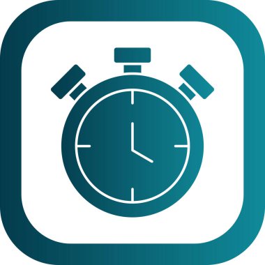 Zamanlayıcı simgesi vektörü. düz tasarım çizimi