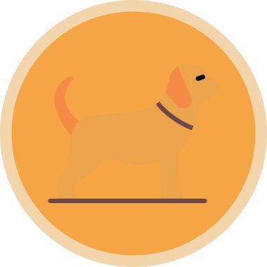 köpek simgesi, vektör illüstrasyonu basit tasarım