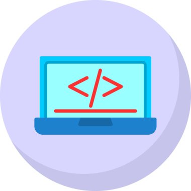 kod programlama web simgesi basit illüstrasyon 