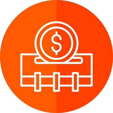 Dolar işareti vektör simgesi