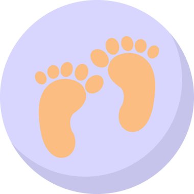 Ayak izi simgesi, vektör illüstrasyonu basit tasarım