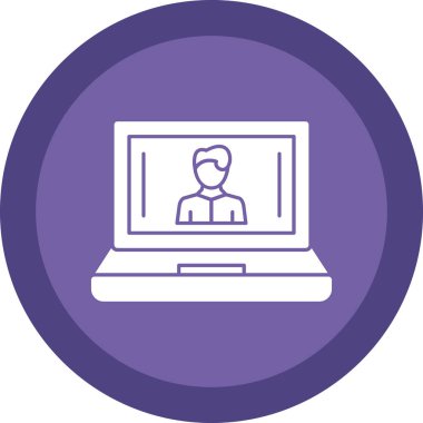 Bilgisayar. Web simgesi basit illüstrasyon