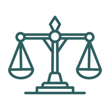 Adalet ölçekler kutsal kişilerin resmi, vektör çizim