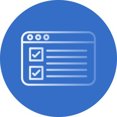 Kontrol listesi simgesi vektör illüstrasyonu