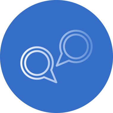 Basit düz konuşma baloncukları simgesi, vektör çizimi