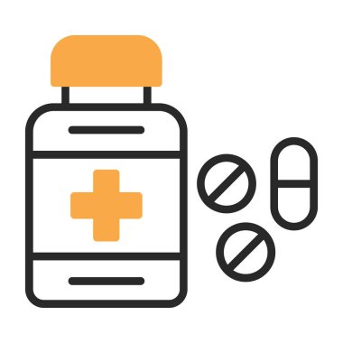 hap ve tabletler, ilaç, ilaç ikonu, vektör illüstrasyonu