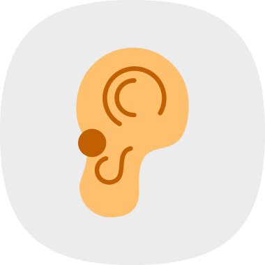 Kulak düz vektör simgesi