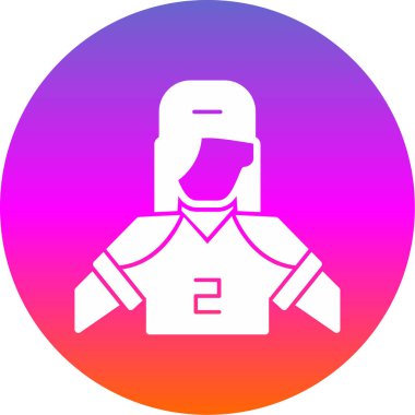 Kadın oyuncu simgesi, vektör illüstrasyonu 