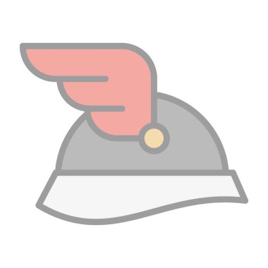 Kask simgesi vektör illüstrasyonu