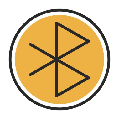 Bluetooth işaret ağı simgesi, vektör illüstrasyonu