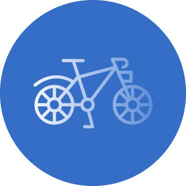 Bisiklet yassı simgesinin vektör illüstrasyonu