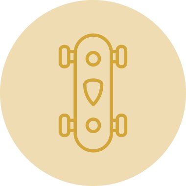 Bir motosiklet simgesinin vektör çizimi