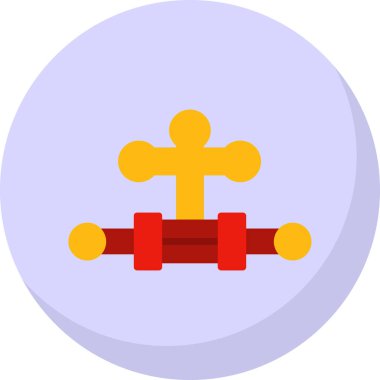 Düz dizaynlı noel dekorasyon simgesi