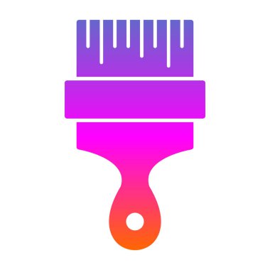 fırça web simgesi basit illüstrasyon